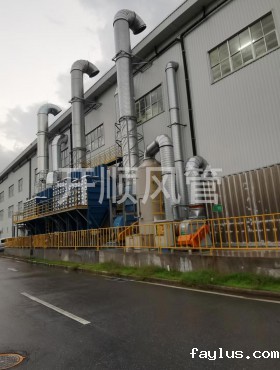 广州丰田三厂螺旋风管安装效果1