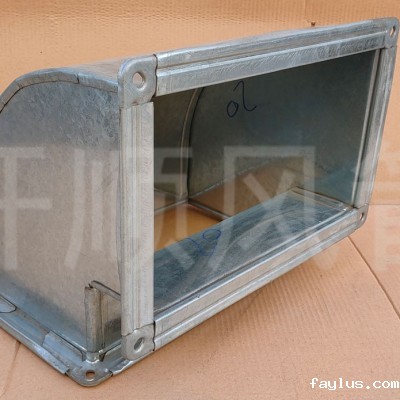 Vertical square elbow