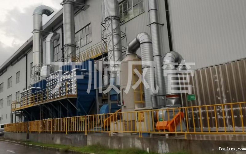 广州丰田三厂螺旋风管安装效果1